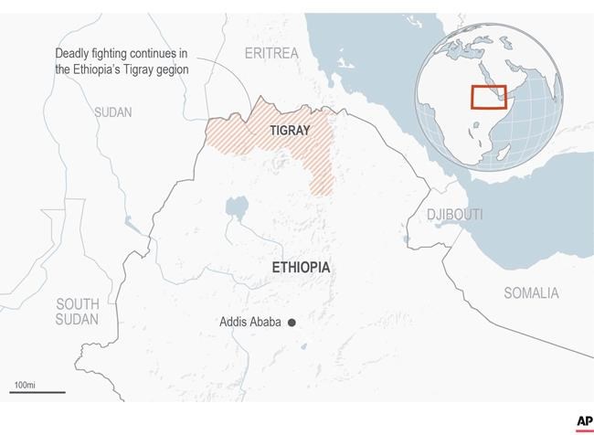 Map locates the Tigray area