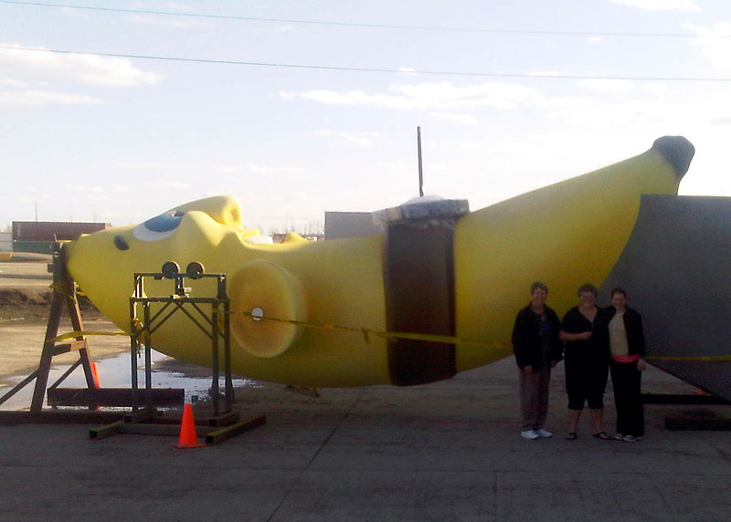 Banana statue finished Brandon Sun