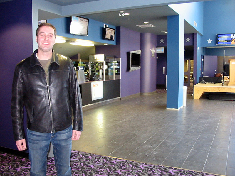 Bill Redekop/Winnipeg Free Press
General manager Jason Hayes shows off the lobby of Dauphin's Countryfest Community Cinema.