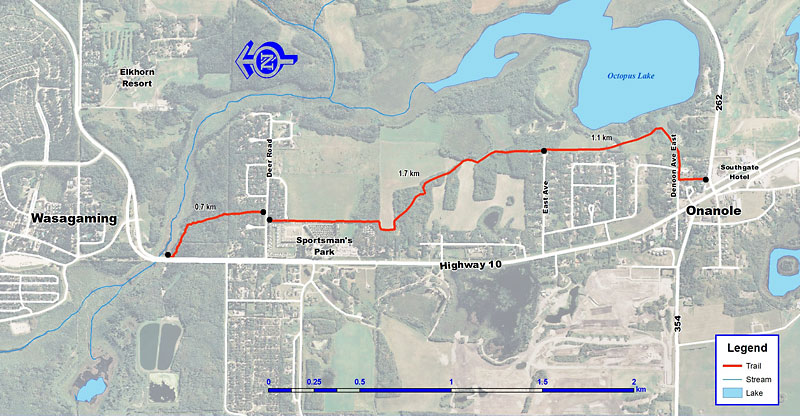Submitted
The Onanole Trail, the first of several trails that will link various housing developments in the Onanole area, is five kilometres in length. The multi-use trail leads from the heart of Onanole to Sportsman’s Park and Deer Road before linking to the trails of Riding Mountain National Park. The RM of Park’s recreational trails committee has also identified several options for spur trails, including a floating boardwalk crossing Octopus Creek with links to the Elkhorn Resort.