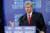 CP
Prime Minister Stephen Harper announces funding for second phase clean up of Lake Winnipeg at a press conference in Gimli.