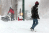 Bruce Bumstead/Brandon Sun
A pedestrian makes his way along Princess Avenue during a snowstorm earlier this month. More snow is expected today.