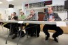 Tim Smith / Brandon Sun
Political candidates in the upcoming federal by-election Cory Szczepanski of the NDP, David Neufeld of the Green Party, Frank Godon of the Libertarian Party and Rolf Dinsdale of the Liberal Party take turns addressing questions from the audience during the Candidates' Forum at the Brandon Friendship Centre on College Avenue on Tuesday afternoon. Conservative Party candidate Larry Maguire chose not to attend the forum.