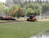 Colin Corneau/Brandon Sun
Crews from the RM of Cornwallis construct a permanent dike near Veterans Way on Thursday to protect a nearby strawberry farm and evergreen nursery that were destroyed in the 2011 flood.
