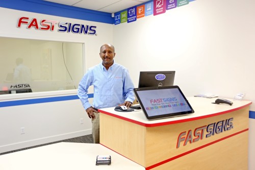 Tim Smith/The Brandon Sun
Sam Mulaw is the owner and manager of Fast Signs at 30 11th St. in Brandon.