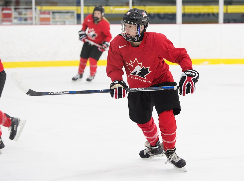 Matthew Murnaghan/Hockey Canada
Ashton Bell hopes to win a gold medal with Team Canada at the world under-18 women’s world hockey championship, which begins Saturday in the Czech Republic.