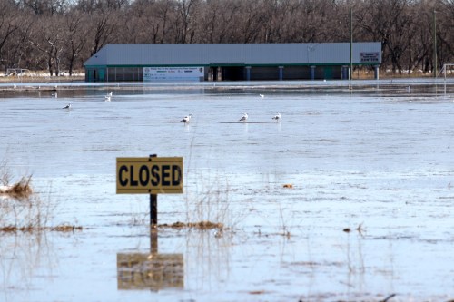 Tim Smith/The Brandon Sun
Optimist Park has been flooded almost every year since 2011, forcing Brandon Youth Soccer Association to play its games on school fields, which are getting worn down as a result.