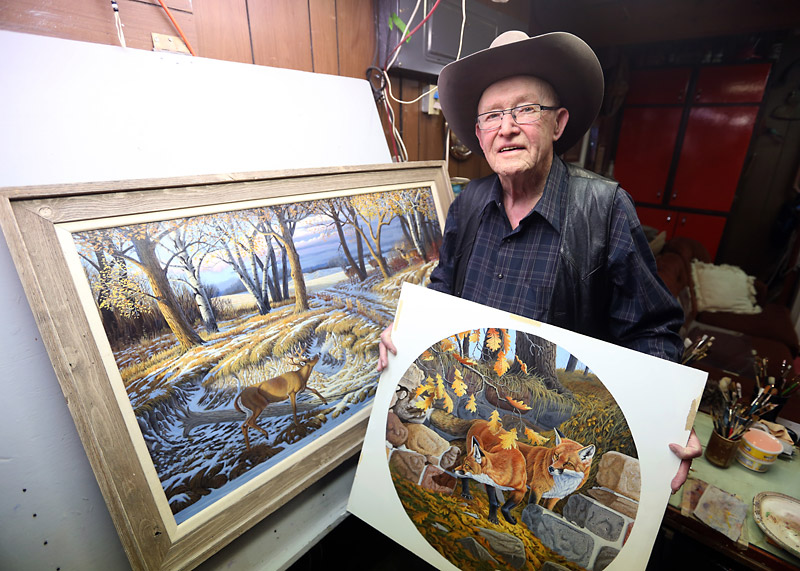 Ian Froese/The Brandon Sun
Accomplished wildlife painter Terry McLean, 82, continues to work on a craft he has kept at for more than six decades.