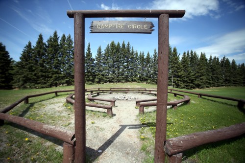 The campfire circle is pictured at Camp Wannakumbac. Managers Mitch and Sarah-Anne Gustal said that it is the summer camp’s most popular feature. (Tyler Clarke/The Brandon Sun)