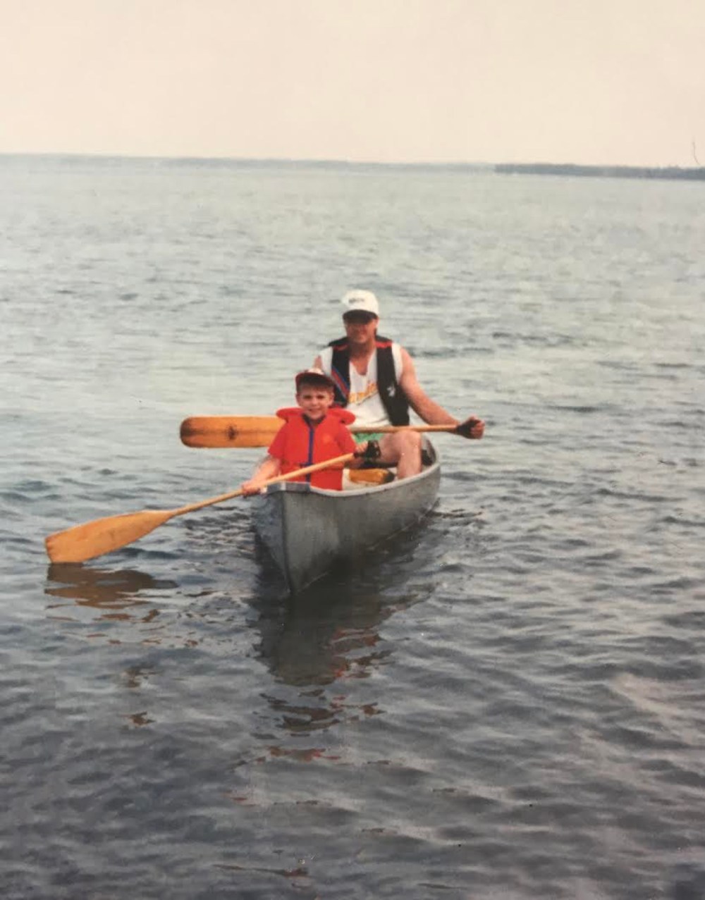 Riding Mountain Conference Centre and Camp Wannakumbac manager Mitch Gusdal, is seen with his father and past manager Darren Gustal enjoying Clear Lake in this undated photo from the ’90s. (Submitted)
