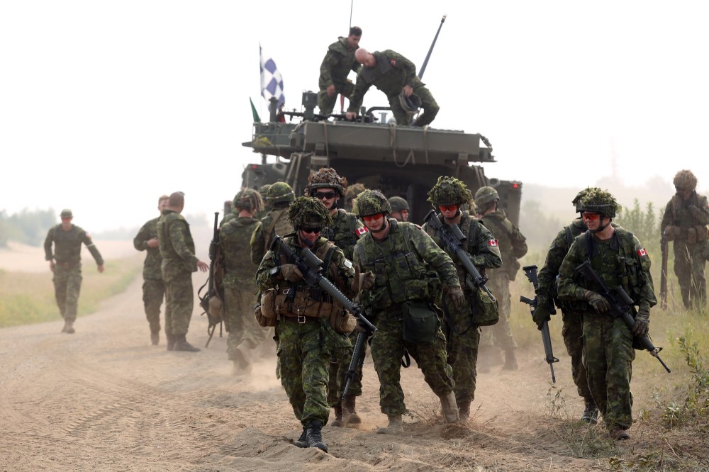Soldiers from 2nd Battalion, Princess Patricia's Canadian Light Infantry finish an LAV skills event on Friday at CFB Shilo. (Michael Lee/The Brandon Sun)