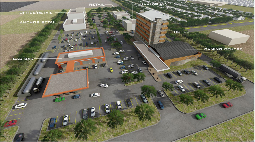 A rendering of the upcoming Gambler First Nation urban reserve development on 18th Street in Brandon. (Submitted)