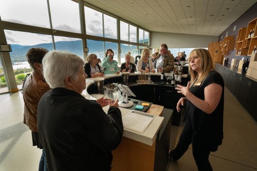 Some of the gang at the tasting station at Poplar Grove Winery. (Submitted)