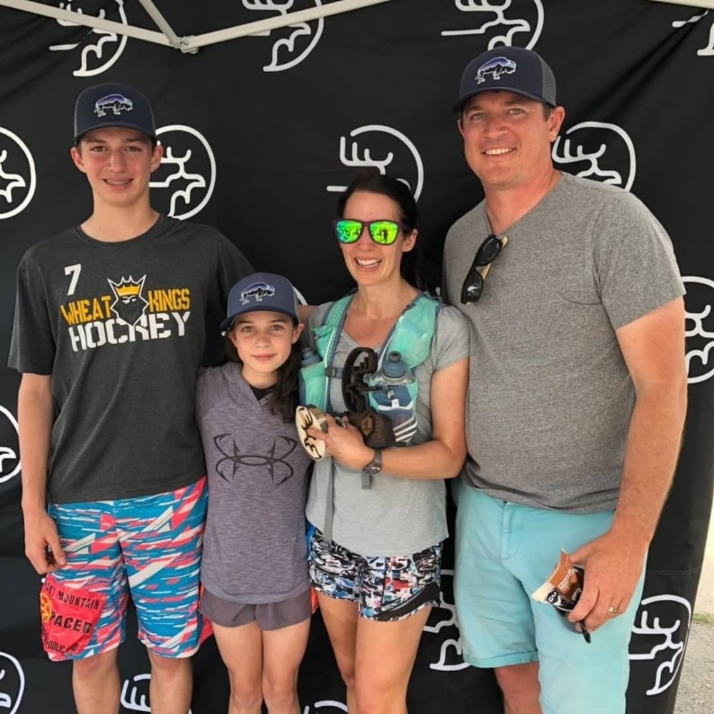 Submitted
Brandon runner Stacy Dittmer poses with son Carter, daughter Kaylee and husband Cory, who all helped her out at the Scout Mountain Ultra.