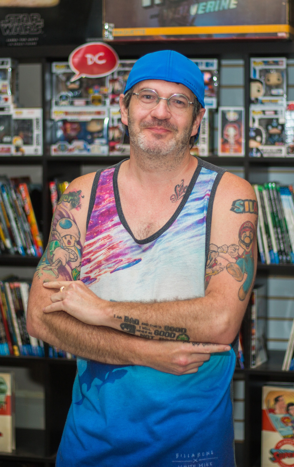 Friendly Neighborhood Comic Shop owner Scott Bradley in his old store. (Chelsea Kemp/The Brandon Sun)