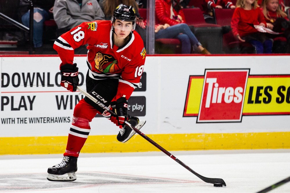 Courtesy of Matthew Wolfe/Portland Winterhawks
Portland Winterhawks forward Tyson Kozak of Souris is finding lots to like in his rookie Western Hockey League season.