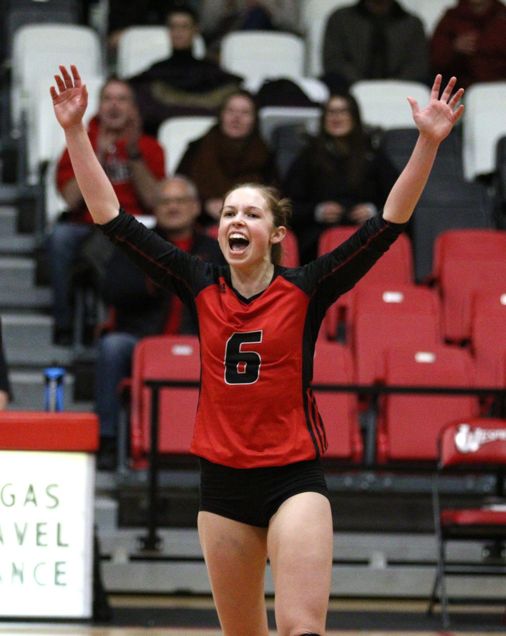 (David Larkins/Wesmen Athletics)
Killarney's Rylie Dickson is in her fifth year and starting at setter for the University of Winnipeg Wesmen women's volleyball team, which visits the Brandon University Bobcats at the Healthy Living Centre on Thursday.