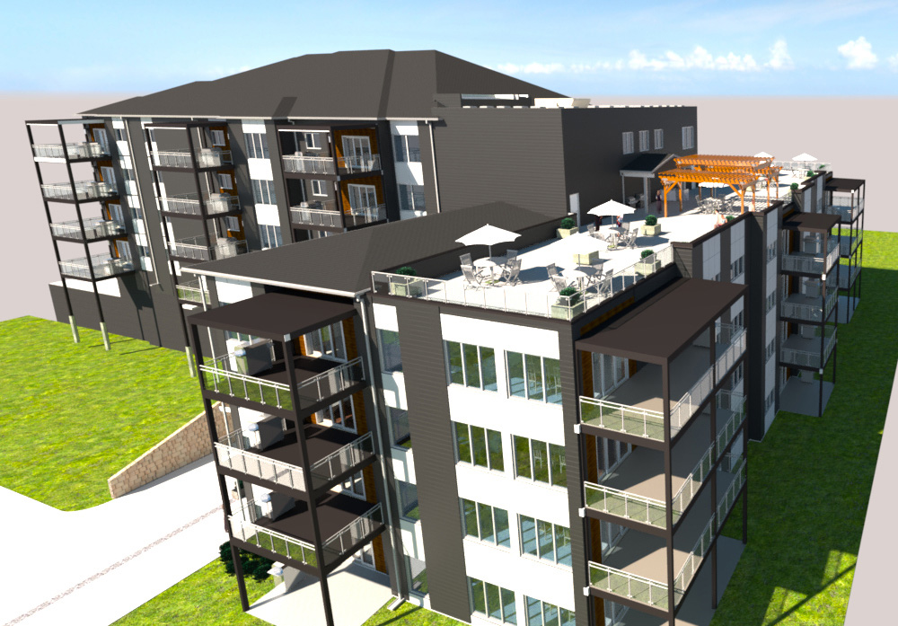 A conceptual rendering of the condo buildings. (Submitted)