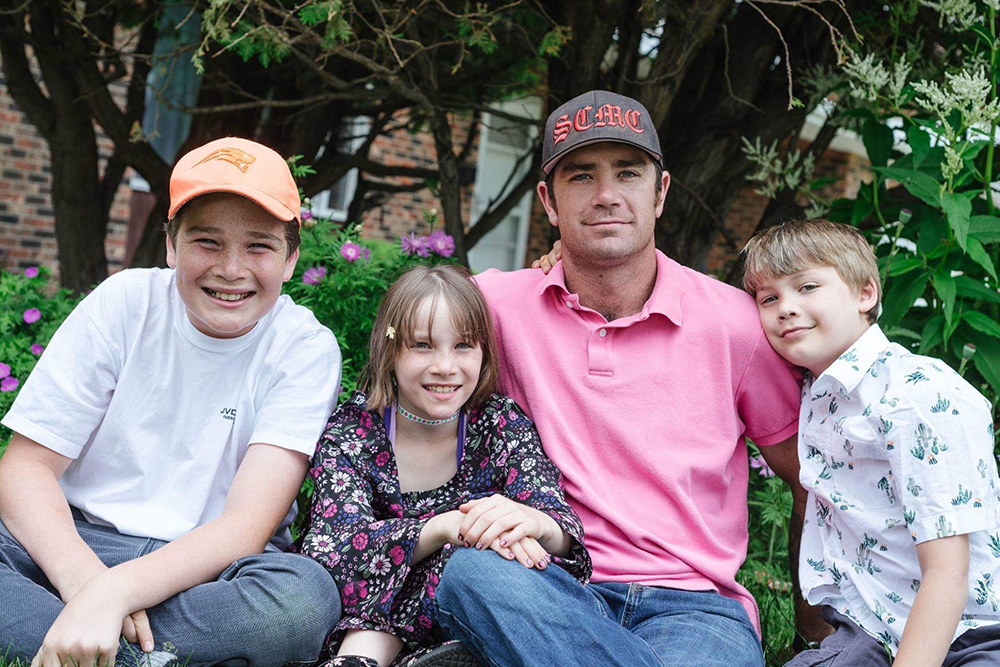 Scott MacMillan with his children in this undated photo. MacMillan was left paralyzed following a motor vehicle incident on Sept. 20. A fundraiser raised more than $18,000 for him. (Submitted)