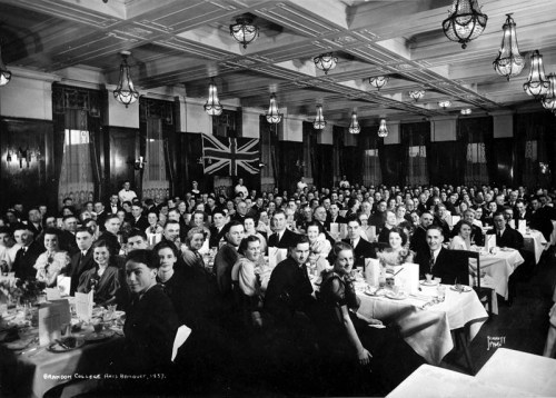 SJ McKee Archives / Brandon University
The arts department graduation banquet for Brandon College in 1937, held in the Prince Edward Hotel.