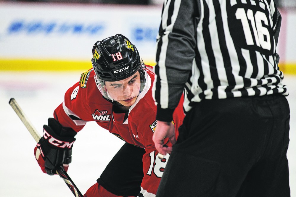 Courtesy of Matthew Wolfe/Portland Winterhawks
The Portland Winterhawks named Souris product Tyson Kozak their rookie of the year recently.