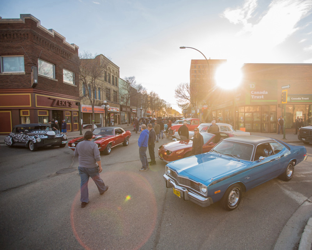 Guests walk along Downtown Brandon for the first cruise night of 2019, which took place May 17. Due to the COVID-19 outbreak, the first cruise night of 2020, which is set for May 14, might be in jeopardy. (File)