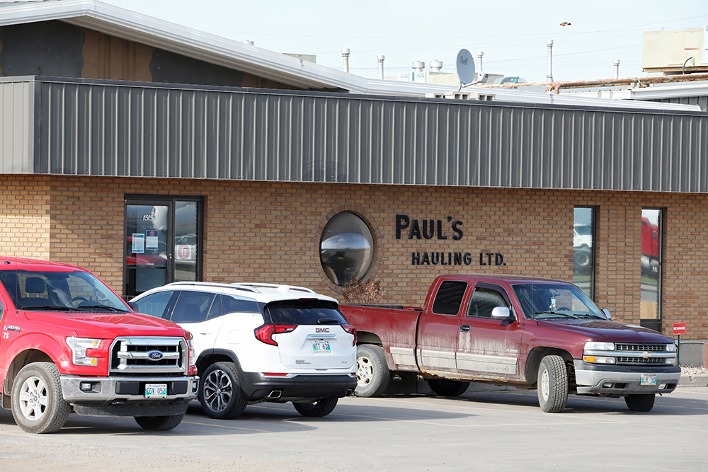 Paul's Hauling is seen on Richmond Avenue East in Brandon. (The Brandon Sun)