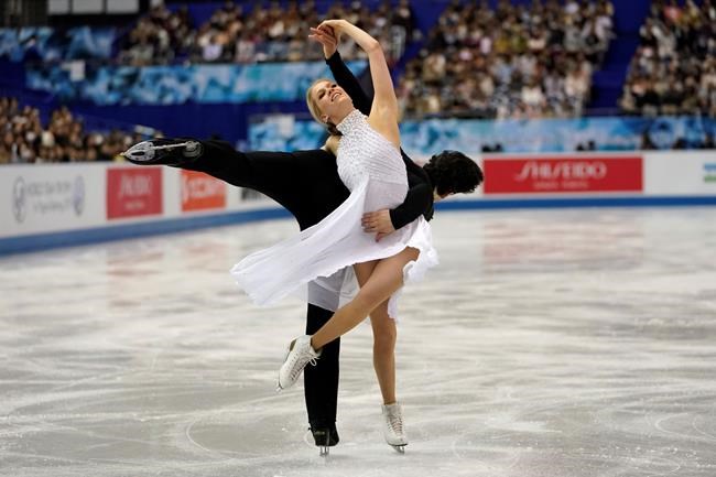 Canada's Kaitlyn Weaver and Andrew Poje perform their ice dance free dance during the ISU World Team Trophy Figure Skating competition Friday, April 12, 2019, in Fukuoka, southwestern Japan. Pride month means a little bit more to Weaver this year. The two-time Olympian and former Canadian ice dancing champion publicly came out as a queer woman on Friday in an interview with CBC and in a post on Instagram.THE CANADIAN PRESS/AP, Toru Hanai