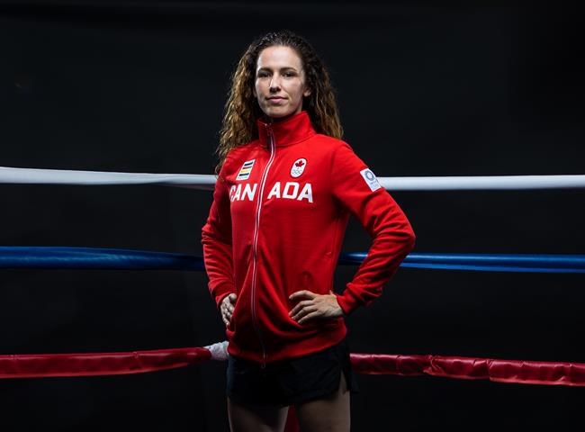 Tokyo 2020 athlete Mandy Bujold takes part in a photoshoot at the SydFIT Health Centre in Kitchener, Ont., on Tuesday, July 6, 2021. THE CANADIAN PRESS/HO - COC, Michael P. Hall