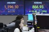Currency traders watch monitors at the foreign exchange dealing room of the KEB Hana Bank headquarters in Seoul, South Korea, Thursday, Feb. 24, 2022. Asian stock markets followed Wall Street lower Thursday as anxiety about a possible Russian invasion of Ukraine rose. (AP Photo/Ahn Young-joon)