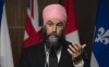 New Democratic Party Leader Jagmeet Singh speaks with the media following caucus, in Ottawa, Wednesday, Dec. 1, 2021. THE CANADIAN PRESS/Adrian Wyld