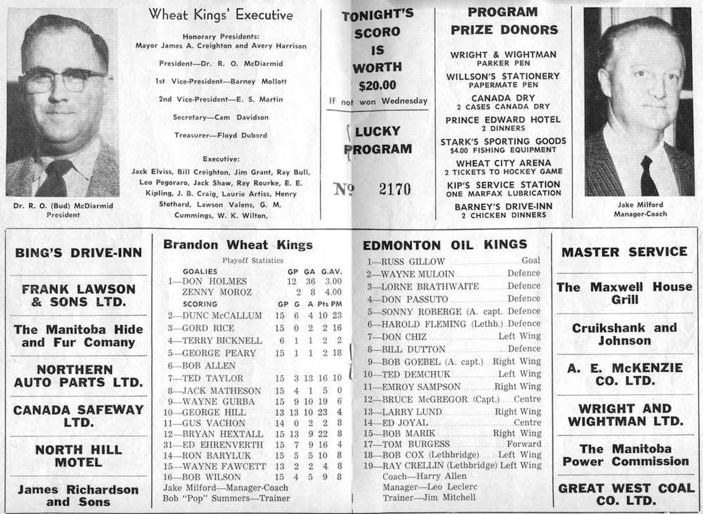 Submitted
The lineups are shown for one of the western final games between the Brandon Wheat Kings and the Edmonton Oil Kings.