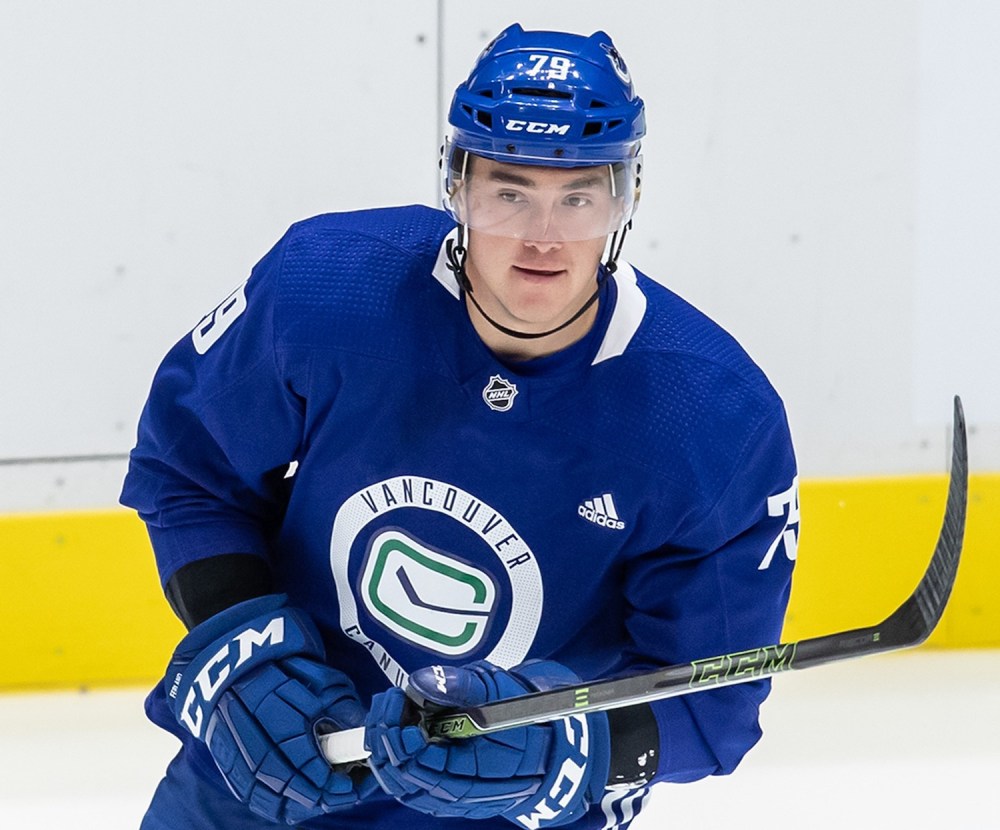 The Canadian Press
Vancouver Canucks forward Micheal Ferland skates during the NHL hockey team's training camp in Vancouver on July 15, 2020.