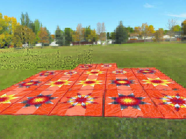 Submitted
Seventeen orange star blankets were presented as gifts to residential school survivors at the official opening of The Cankaga Otina Wicozani Magah (Birdtail Sioux Healing Garden) on Sept. 23.