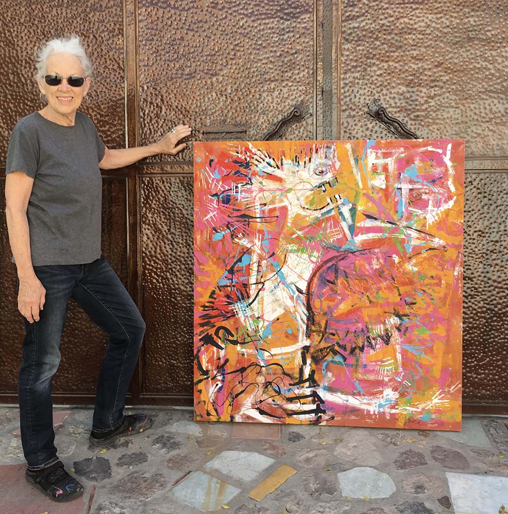 Submitted
Holmfield artist Katharine Bruce with a painting she did in Mexico.