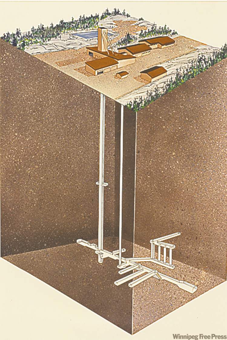 Handout photo
Sketch of underground laboratory.