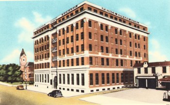 Brandon General Museum and Archive
An artist's rendering, likely based on a photograph, of the Prince Edward Hotel in Brandon. Taken from a 