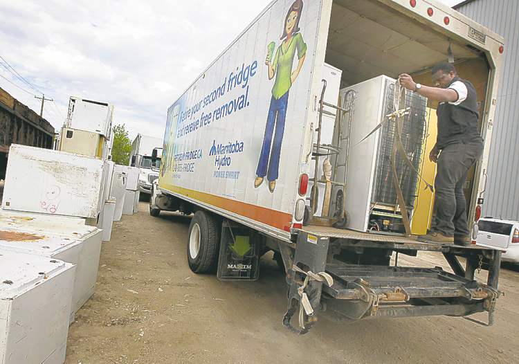 manitoba hydro old fridge