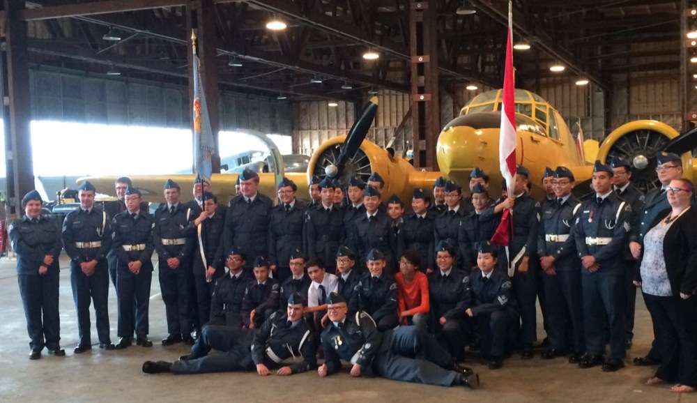 Submitted
The 82 Brandon squadron hosted its annual ceremonial review recently in the Commonwealth Air Museum airplane hanger recently. The squadron also celebrated 75 years in Brandon.