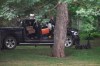 A police robot is shown near a pickup truck inside the grounds of Rideau Hall in Ottawa on Thursday, July 2, 2020. The RCMP say they have safely resolved an 