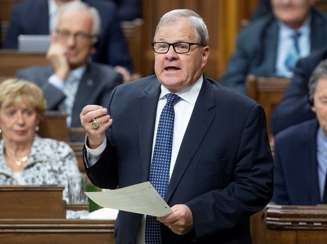 Minister of Veterans Affairs and Associate Minister of National Defence Lawrence MacAulay responds to a question during Question Period in the House of Commons in Ottawa on January 27, 2020. THE CANADIAN PRESS/Adrian Wyld