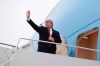 President Donald Trump waves from the top of the steps of Air Force One at Andrews Air Force Base in Md., Friday, Jan. 31, 2020. U.S. President Donald Trump's decision to slap visa restrictions on six new countries could affect immigration flows to Canada, if history is any indication. Past moves on immigration policy by his administration on Haiti and Iran saw asylum claims and student visa applications in Canada jump. THE CANADIAN PRESS/AP, Susan Walsh