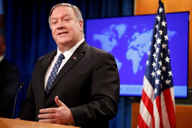Secretary of State Mike Pompeo speaks about Iran, Tuesday Jan. 7, 2020, at the State Department in Washington. (AP Photo/Jacquelyn Martin)