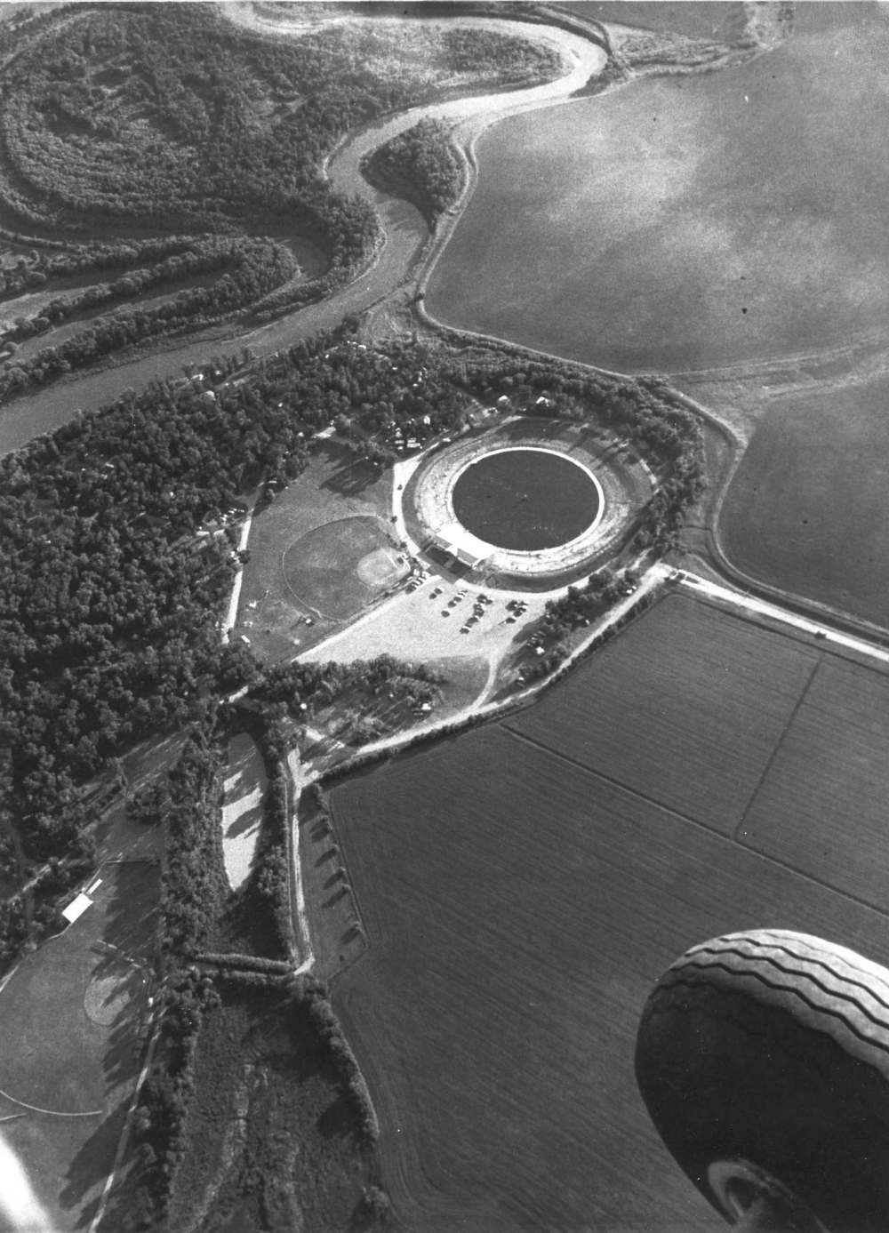 The former Curran Park in Brandon as seen in this undated aerial photograph from the Brandon Sun archives.