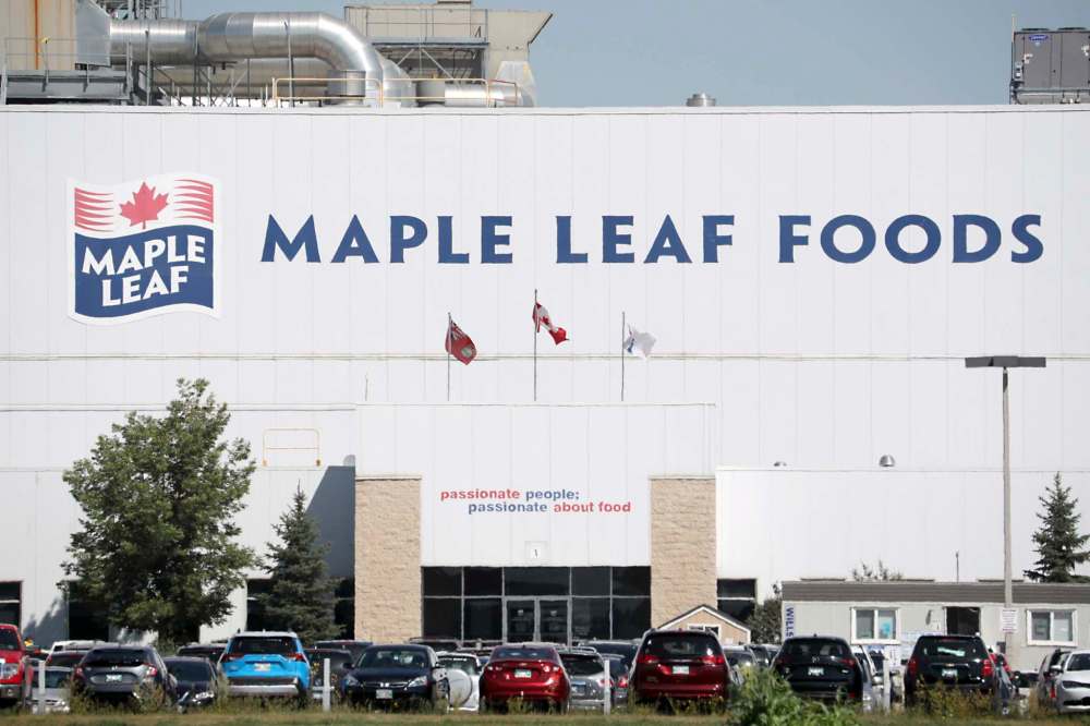 The Maple Leaf Foods plant is seen in Brandon. (File)