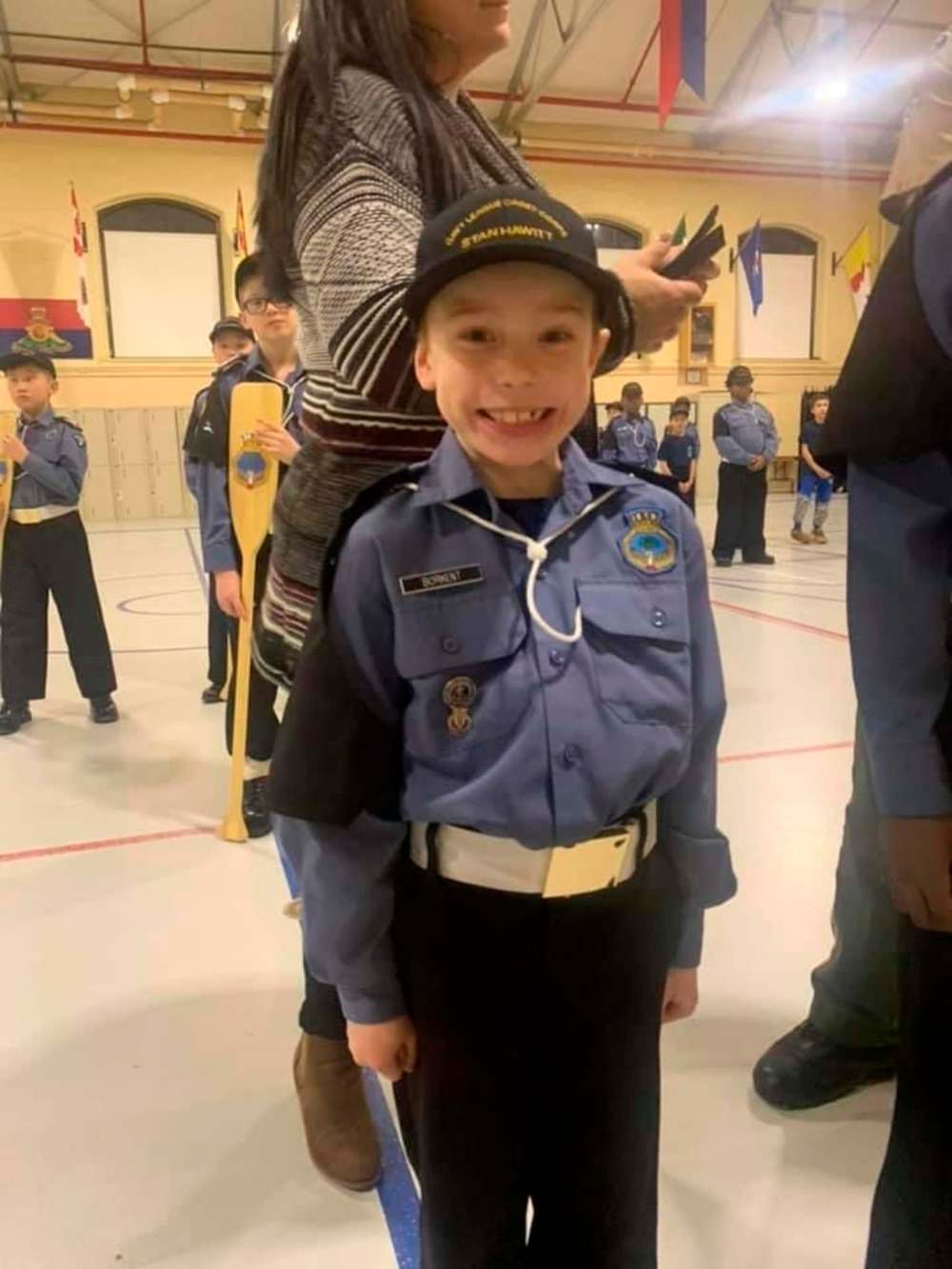 Navy league member Niko Borkent, 10, is seen in his uniform. (Submitted)