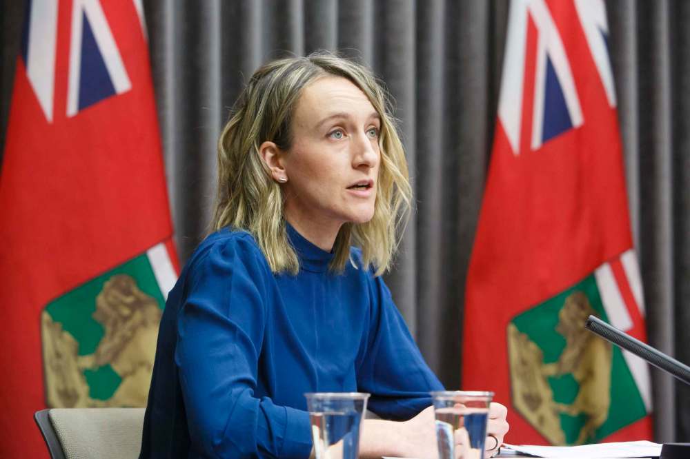 Dr. Joss Reimer, medical officer of health, Manitoba Health and Seniors Care, and medical lead, Manitoba Vaccine Implementation Task Force during the COVID-19 vaccine update media conference at the Manitoba Legislative building Wednesday. (Winnipeg Free Press)