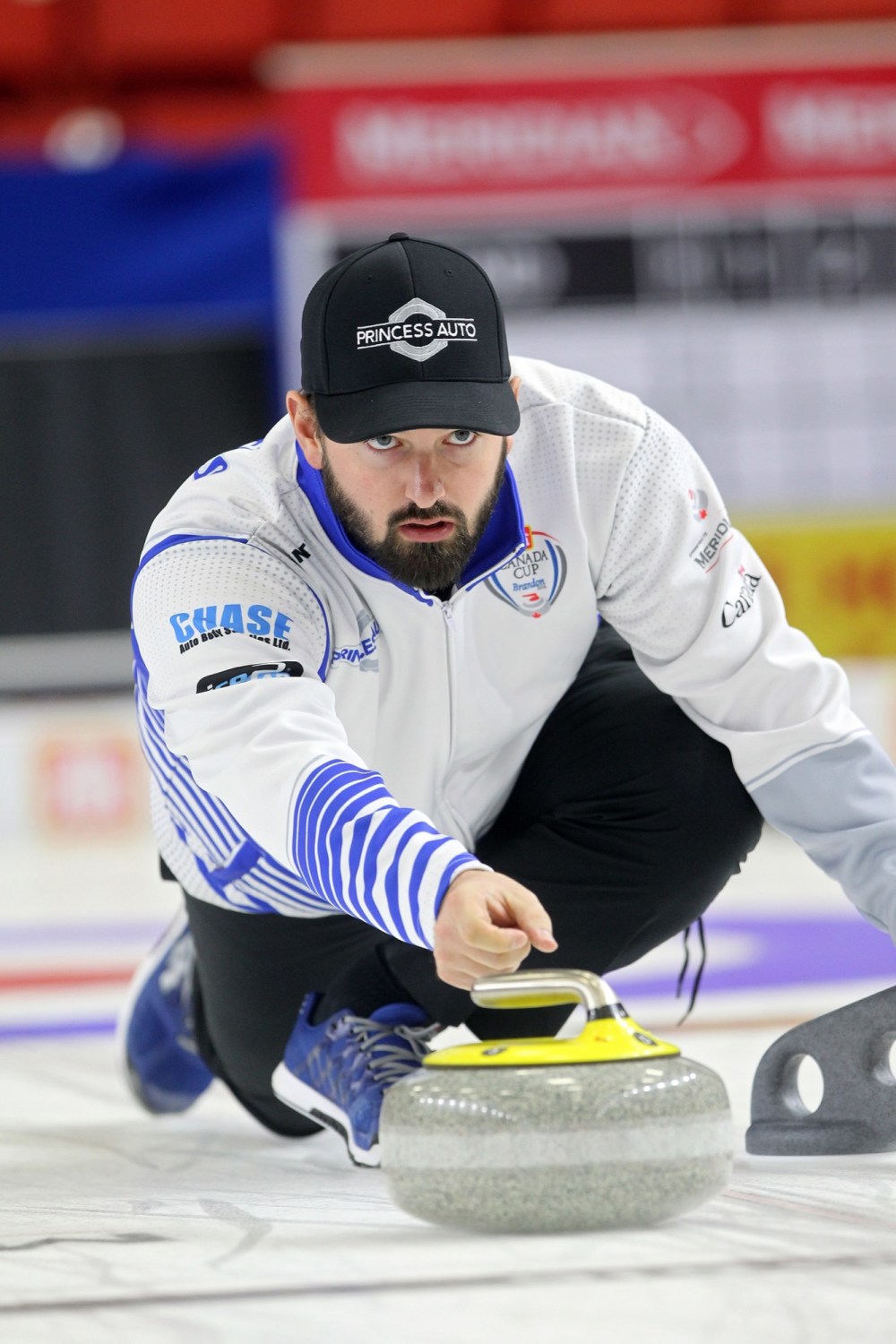 Tim Smith/The Brandon Sun
Winnipeg skip Reid Carruthers picked up two wins Thursday at the Home Hardware Canada Cup of Curling and is one of three men's teams at 3-1 heading into the final day of round-robin play.