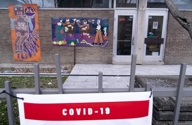 A closed school is seen in Montreal, Monday, April 27, 2020. THE CANADIAN PRESS/Paul Chiasson