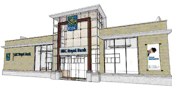 Submitted
The design of the new RBC Royal Bank building that will be constructed on 18th Street is seen in this artist’s rendering.